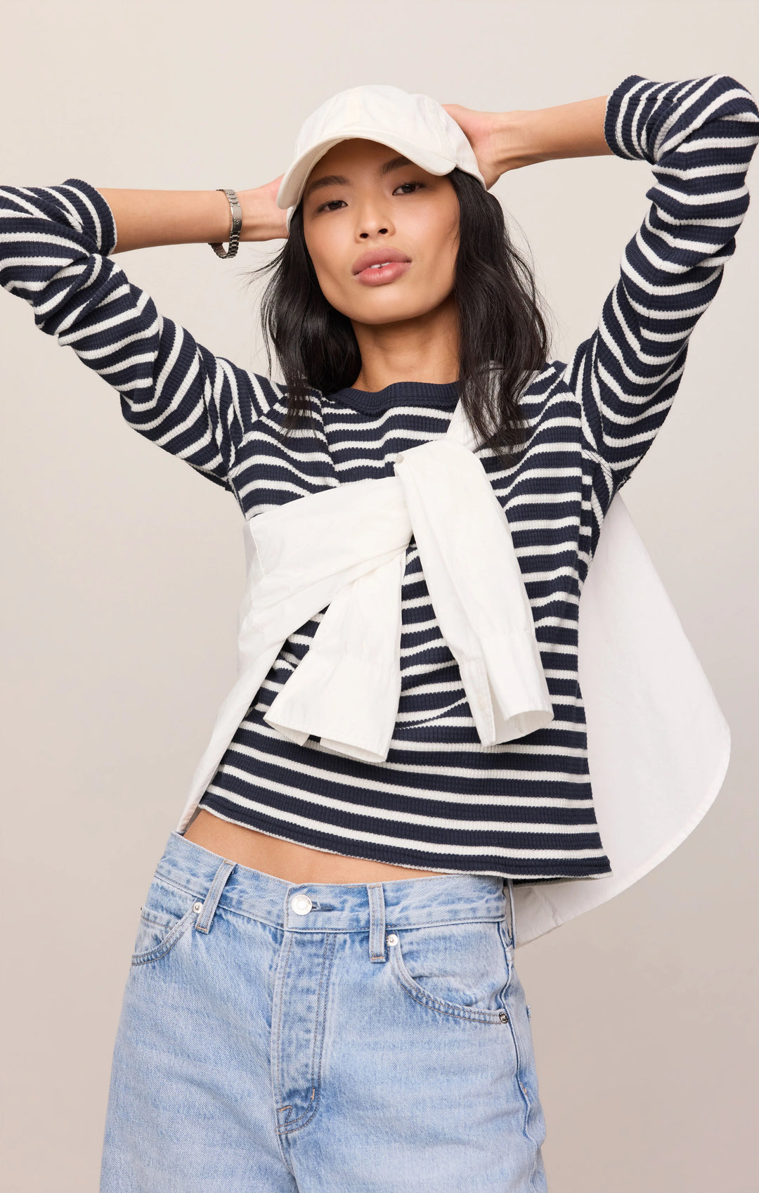 Z-Supply Women's Arlet Stripe Thermal Top - Eclipse - Sun Diego Boardshop