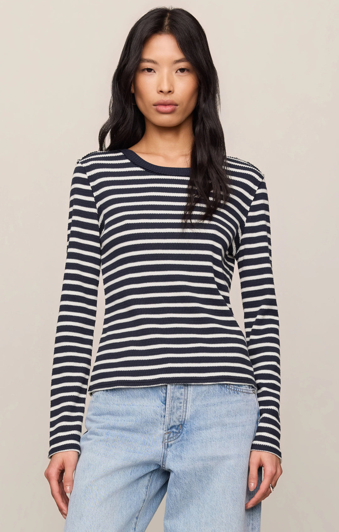 Z-Supply Women's Arlet Stripe Thermal Top - Eclipse - Sun Diego Boardshop