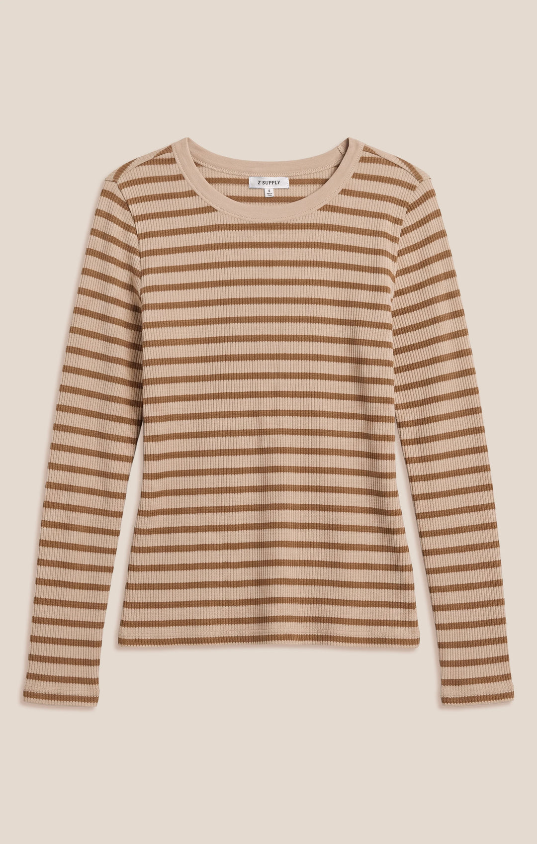 Z-Supply Women's Arlet Stripe Thermal Top - Saddle Suede - Sun Diego Boardshop