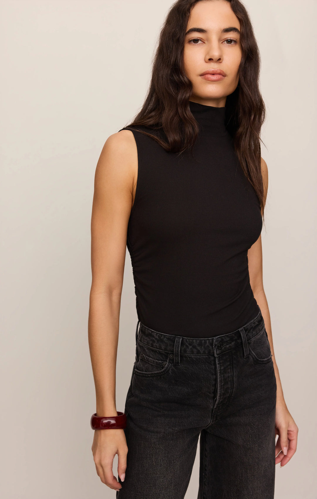 Z-Supply Women's Silva High Neck Tank - Black - Sun Diego Boardshop
