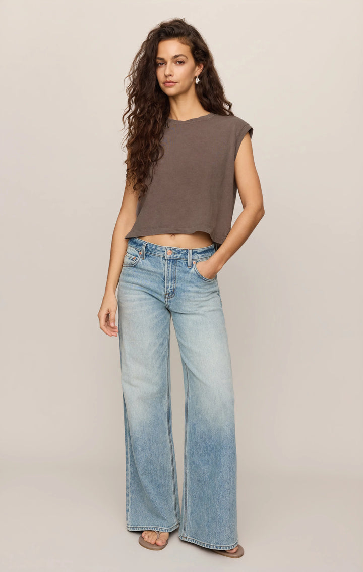 Z-Supply Women's Flex Cropped Muscle Tee - Pebble Coast - Sun Diego Boardshop
