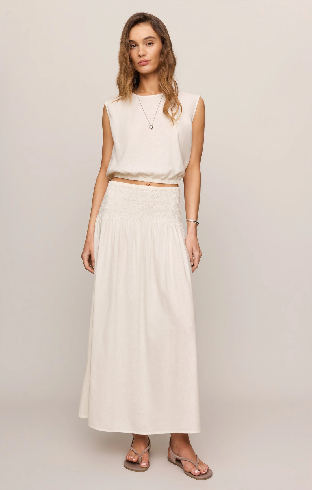 Z-Supply Women's Merit Sleeveless Linen Top - White