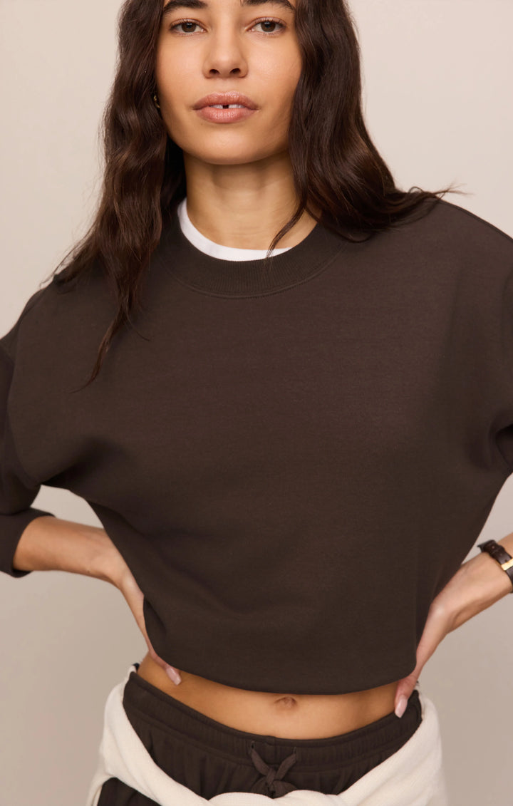 Z-Supply Women's Comeback Sweatshirt - Dark Chocolate