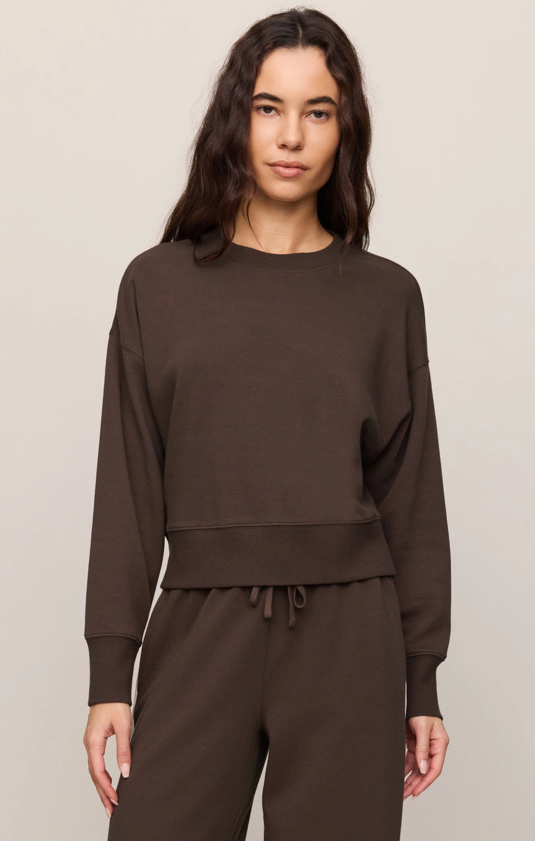 Z-Supply Women's Comeback Sweatshirt - Dark Chocolate