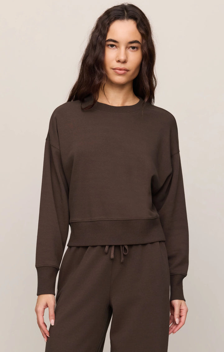 Z-Supply Women's Comeback Sweatshirt - Dark Chocolate