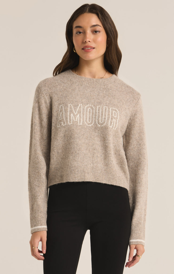 Z-Supply Amour Milan Sweater - HEATHER TAUPE - Sun Diego Boardshop