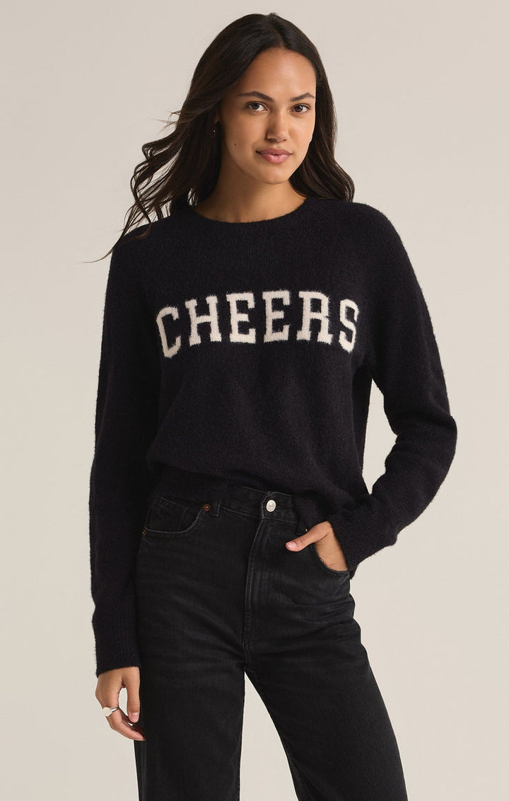 Z-Supply Lizzy Cheers Sweater - BLACK - Sun Diego Boardshop