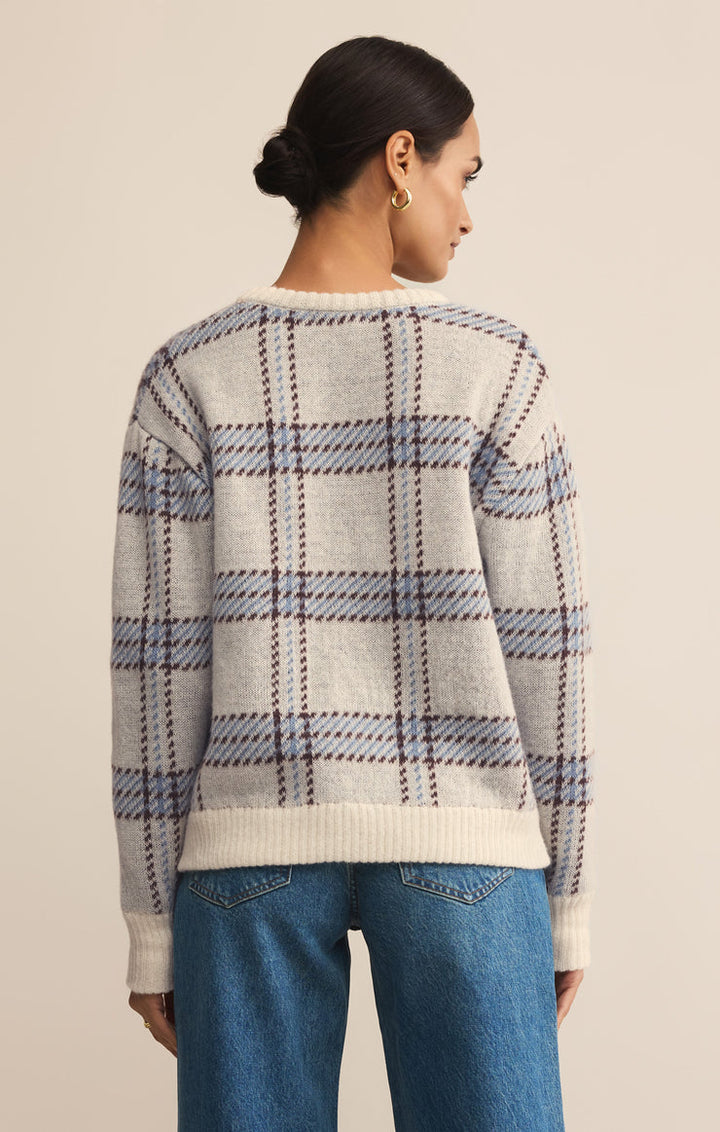 Z-Supply Junction Plaid Sweater - Natural - Sun Diego Boardshop