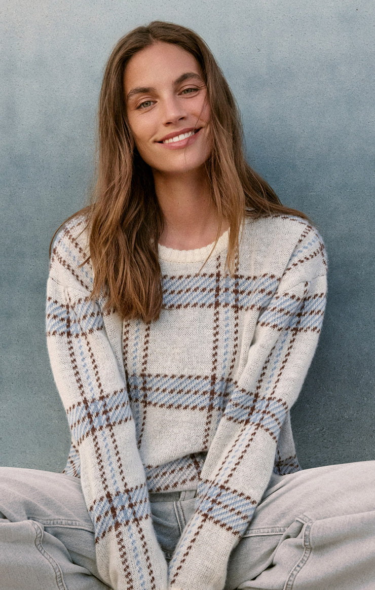 Z-Supply Junction Plaid Sweater - Natural - Sun Diego Boardshop