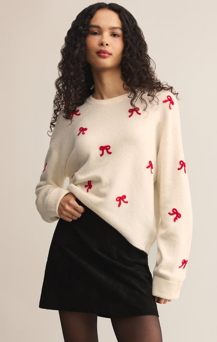 Z-Supply Tie The Ribbon Sweater - Warm White