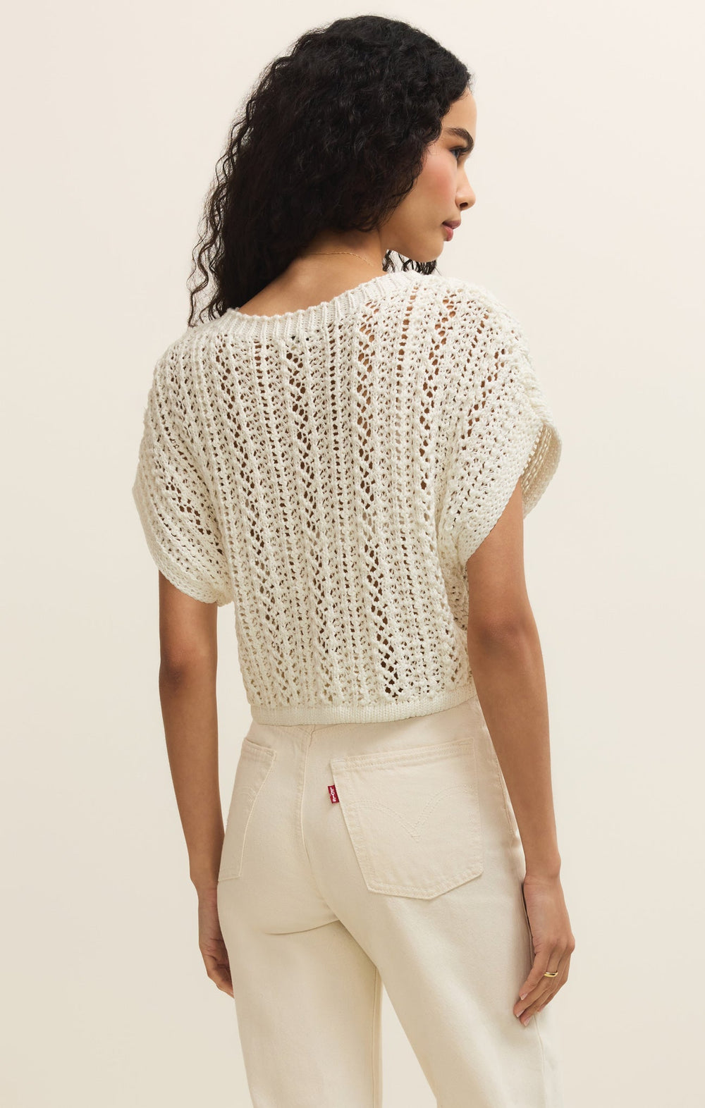 Z-Supply Women's Ballast Crochet Shirt - White - Sun Diego Boardshop