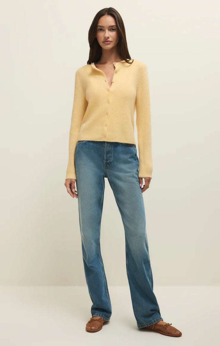 Z-Supply Medina Cozy Rib Cardigan - Custard - Sun Diego Boardshop