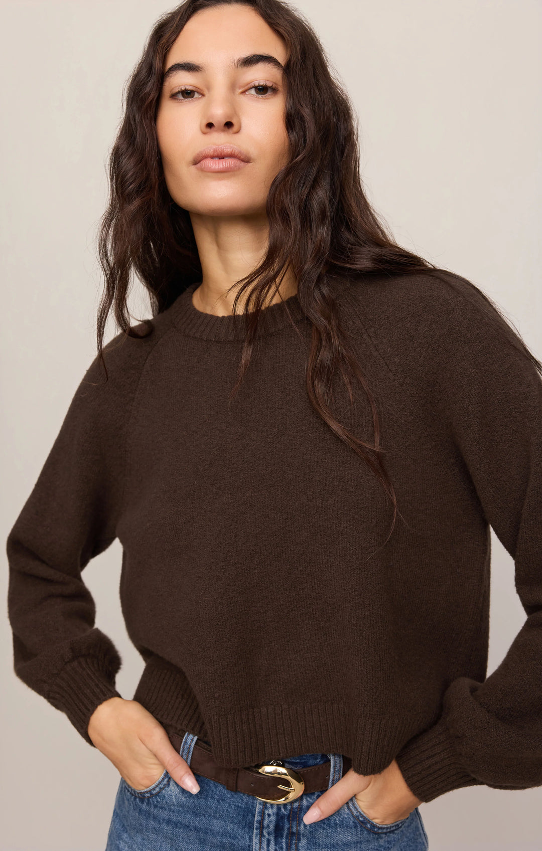 Z-Supply Women's Coming Up Cozy Sweater - Dark Chocolate - Sun Diego Boardshop