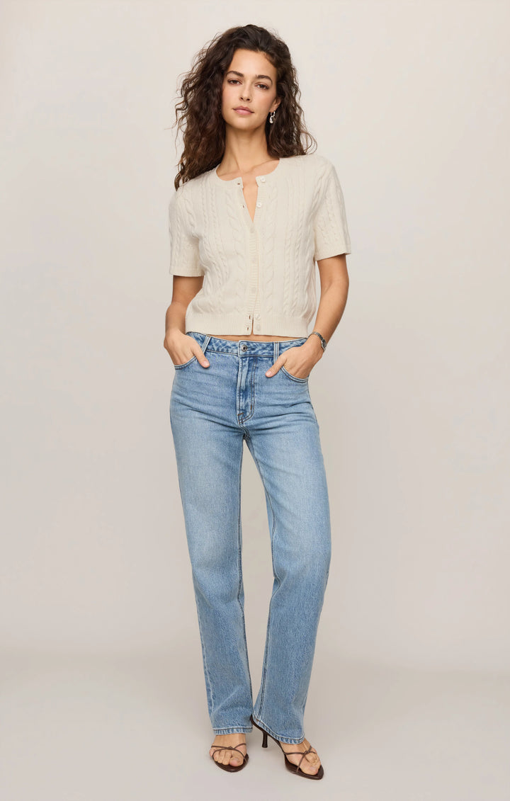 Z-Supply Women's Cera Short Sleeve Cardigan - Cloud