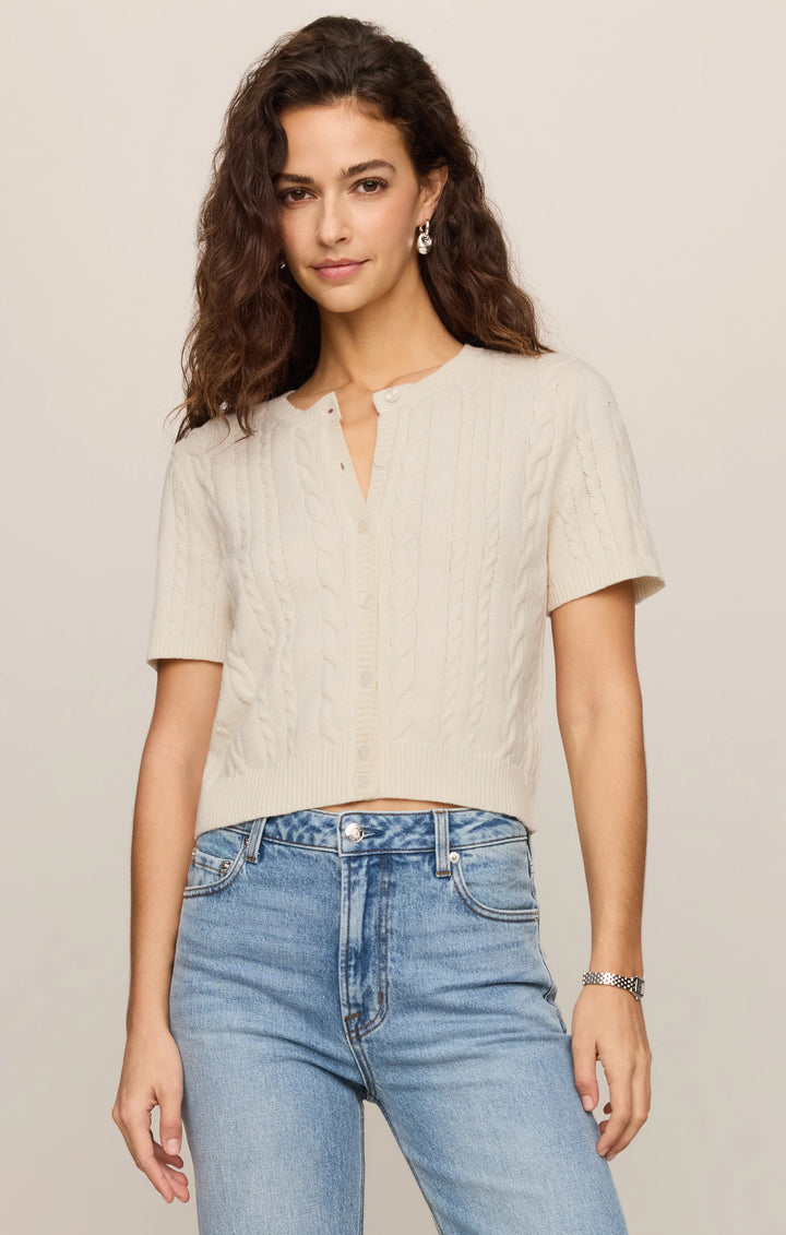 Z-Supply Women's Cera Short Sleeve Cardigan - Cloud