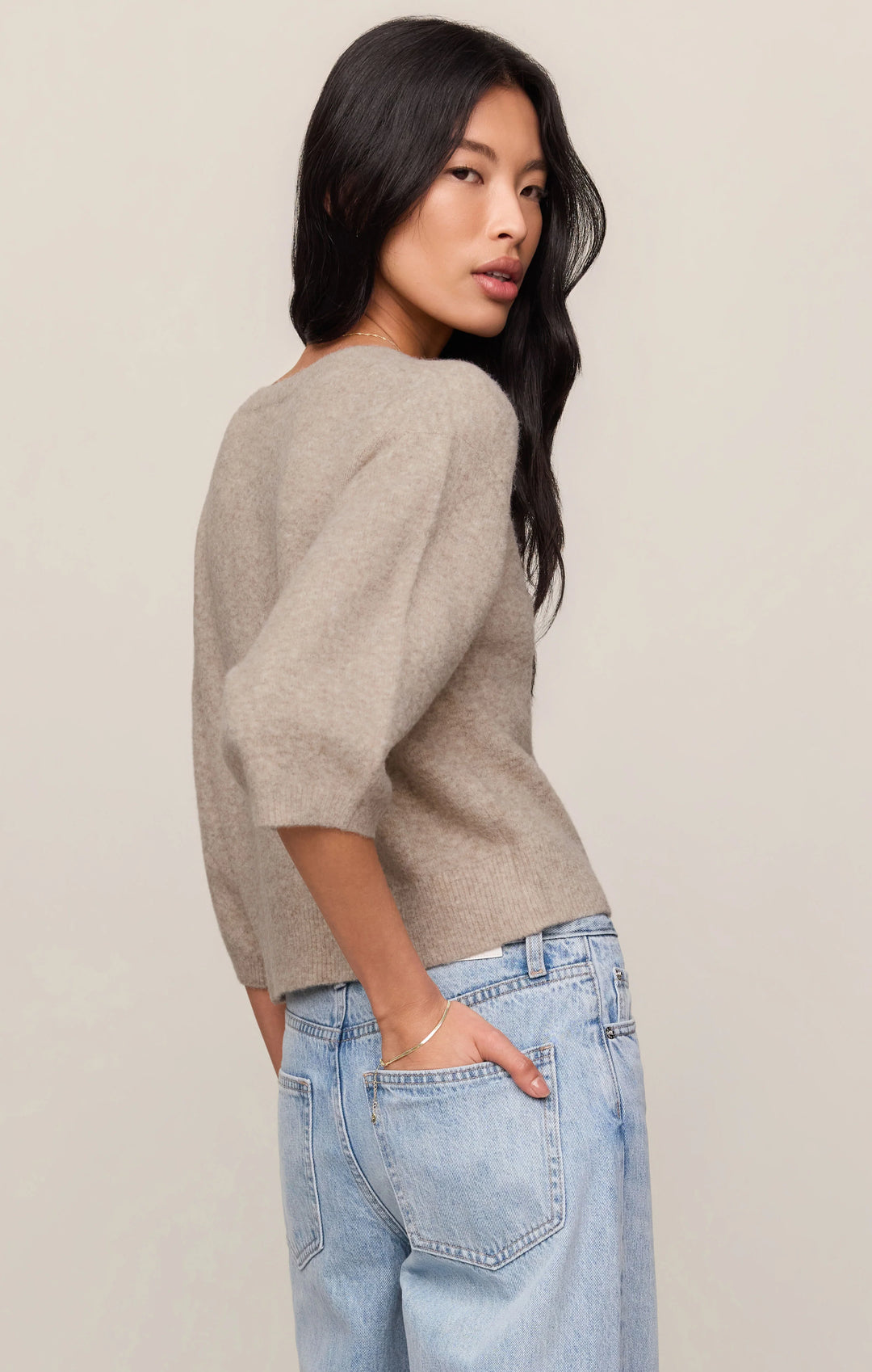Z-Supply Women's Valor Short Sleeve Cardigan - Natural Heather - Sun Diego Boardshop
