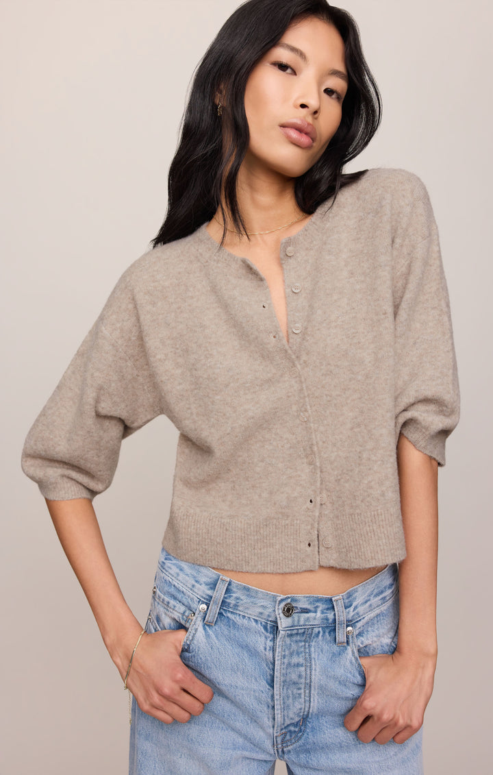 Z-Supply Women's Valor Short Sleeve Cardigan - Natural Heather - Sun Diego Boardshop
