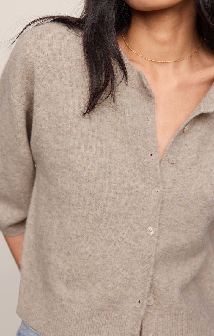 Z-Supply Women's Valor Short Sleeve Cardigan - Natural Heather - Sun Diego Boardshop