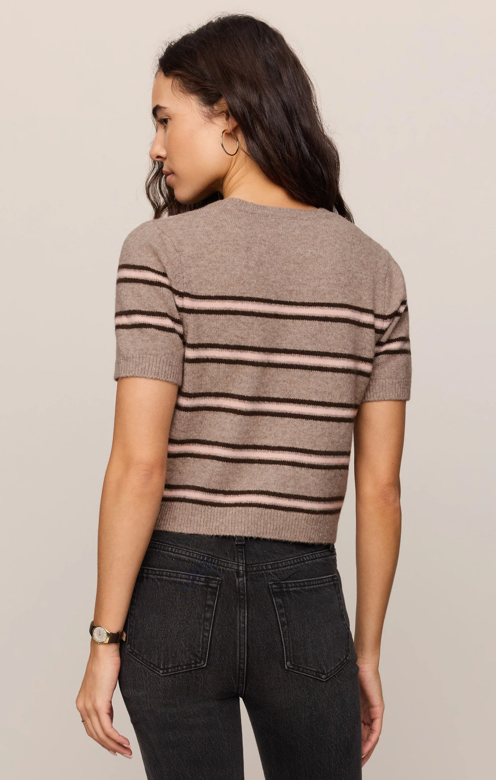 Z-Supply Women's Gatewood Stripe Sweater Tee - Heather Ash - Sun Diego Boardshop