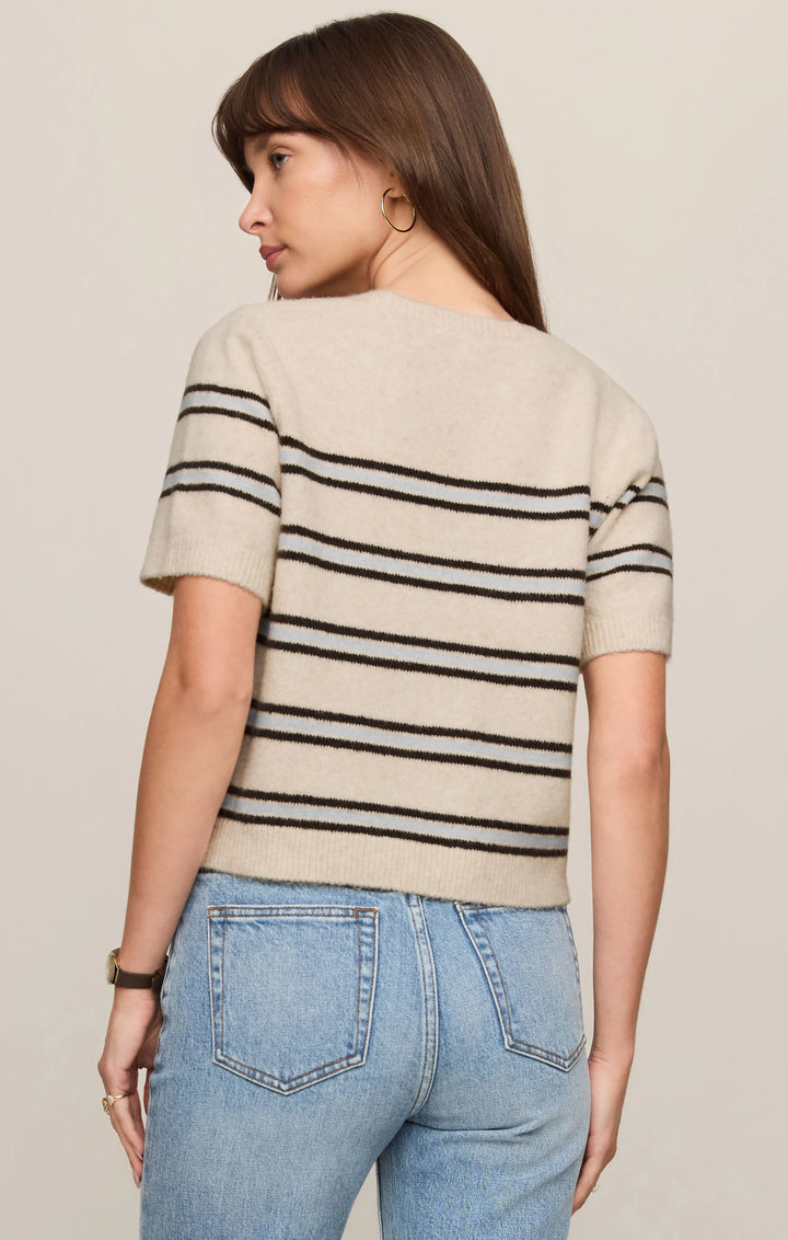 Z-Supply Women's Gatewood Stripe Sweater Tee - Light Oatmeal Heather - Sun Diego Boardshop