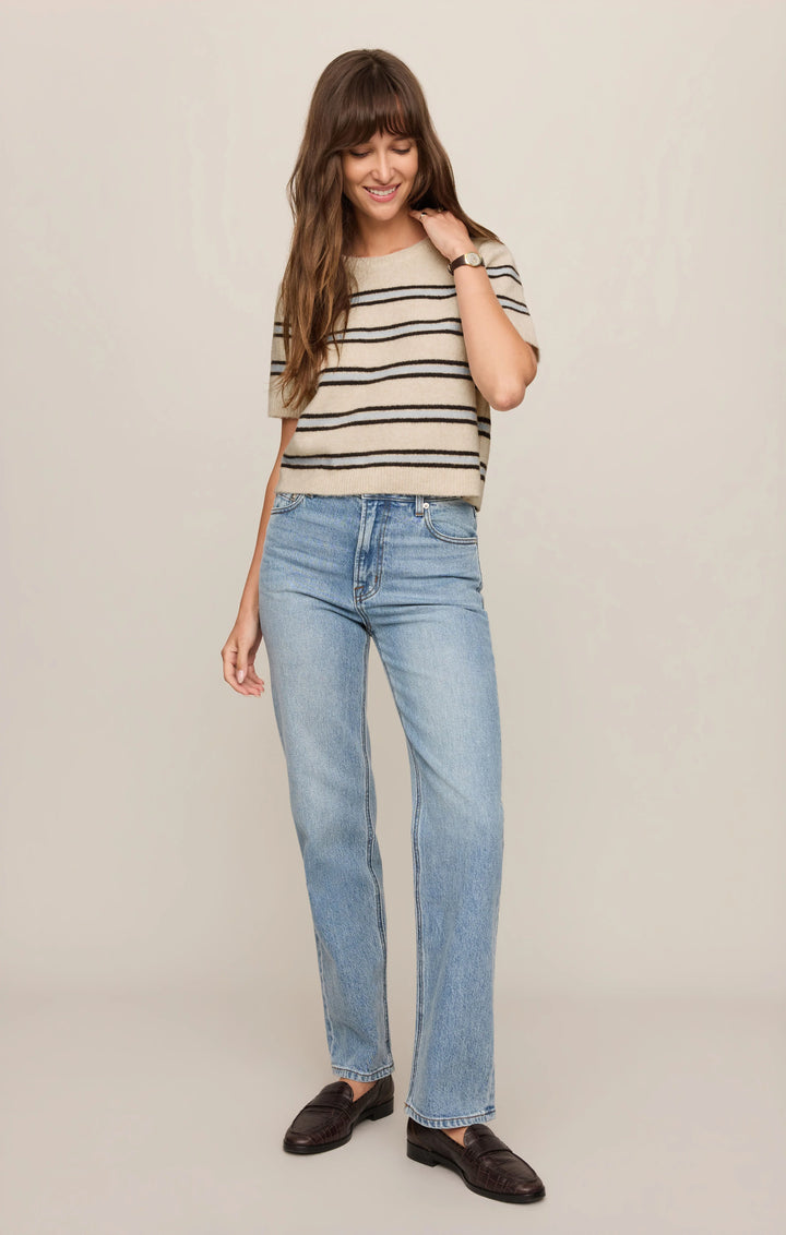 Z-Supply Women's Gatewood Stripe Sweater Tee - Light Oatmeal Heather - Sun Diego Boardshop