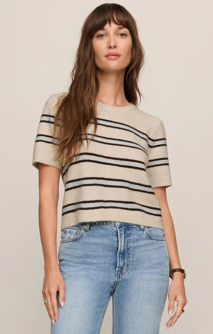 Z-Supply Women's Gatewood Stripe Sweater Tee - Light Oatmeal Heather - Sun Diego Boardshop