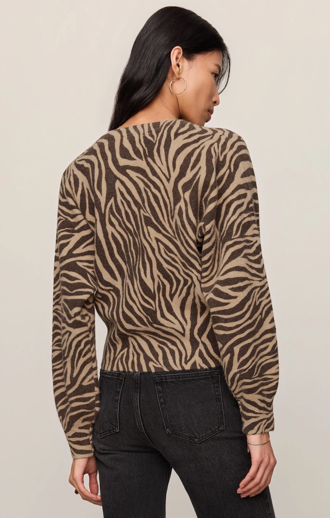 Z-Supply Women's All The Wild Zebra Cardigan - Dark Chocolate - Sun Diego Boardshop