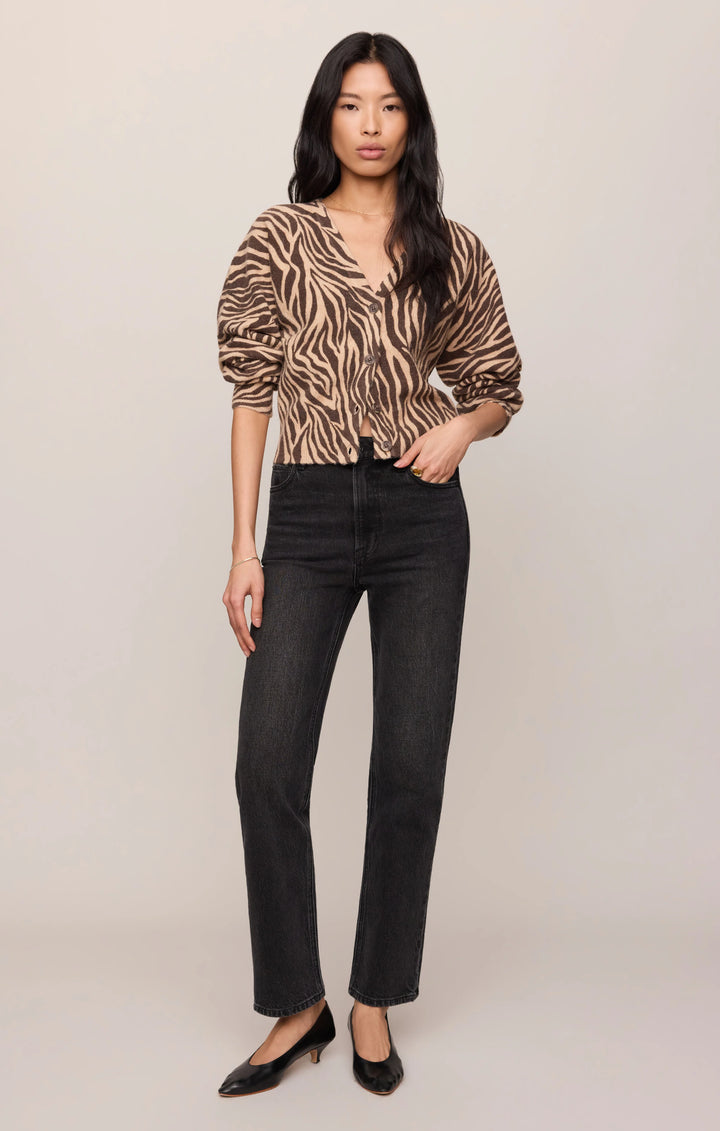 Z-Supply Women's All The Wild Zebra Cardigan - Dark Chocolate - Sun Diego Boardshop