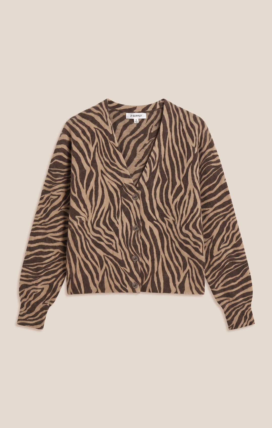 Z-Supply Women's All The Wild Zebra Cardigan - Dark Chocolate - Sun Diego Boardshop
