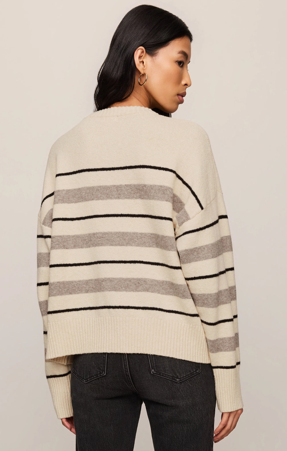 Z-Supply Women's Cirrus Stripe Sweater - Chalk - Sun Diego Boardshop