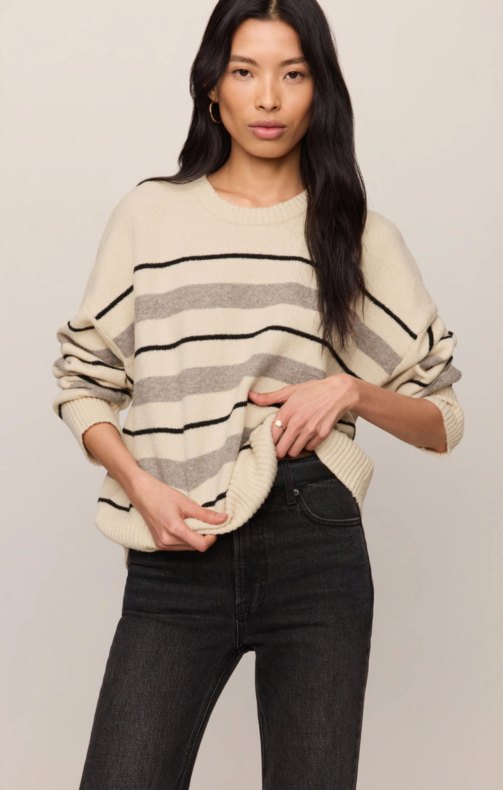 Z-Supply Women's Cirrus Stripe Sweater - Chalk - Sun Diego Boardshop