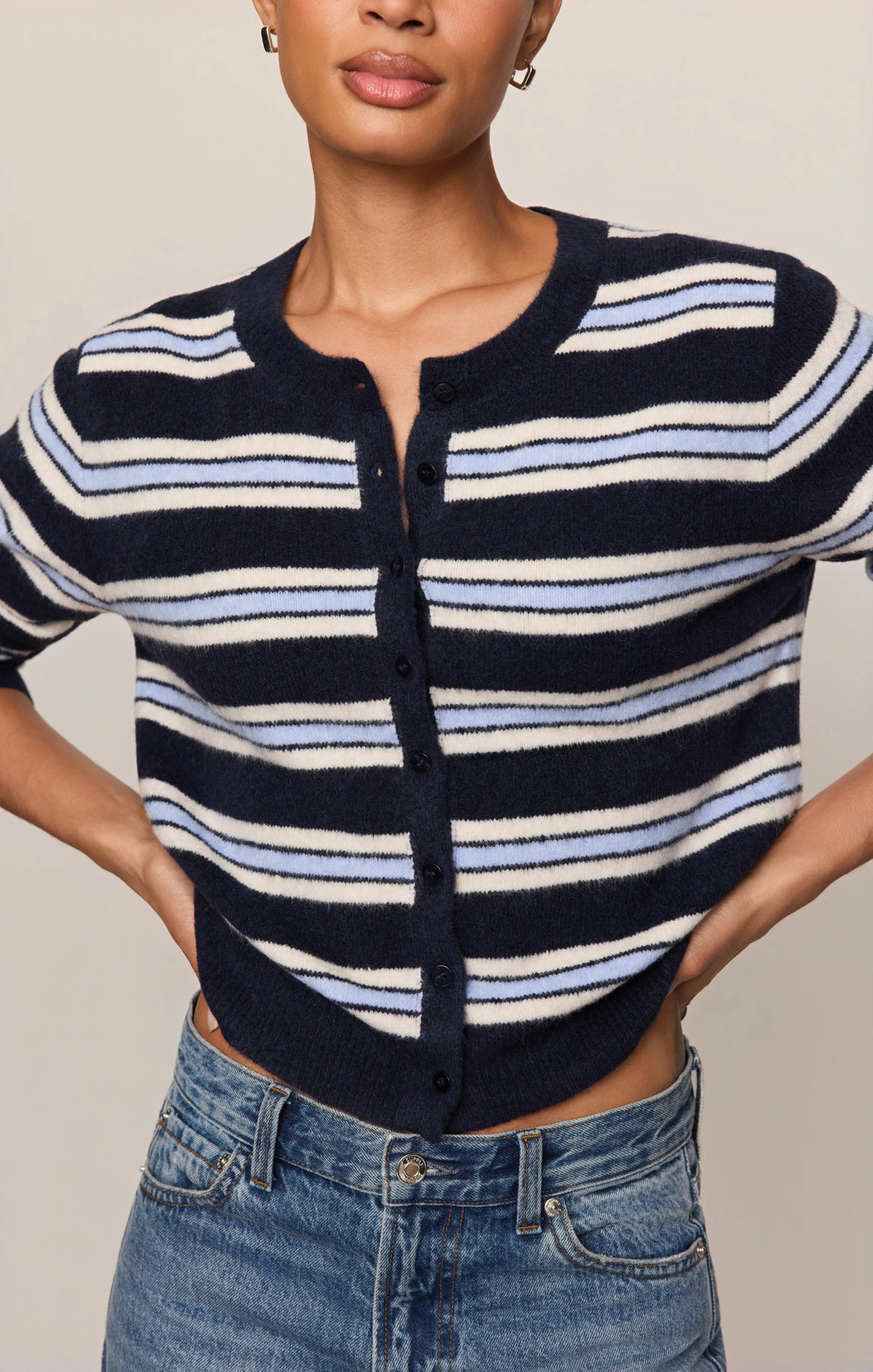 Z-Supply Women's Medina Cozy Stripe Cardigan - Eclipse - Sun Diego Boardshop