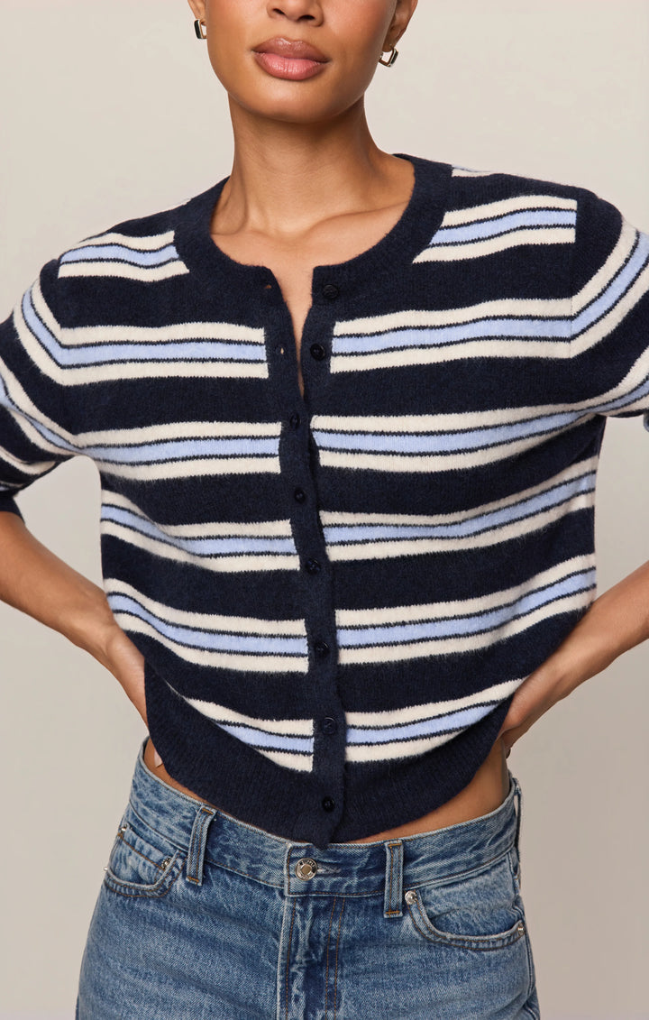 Z-Supply Women's Medina Cozy Stripe Cardigan - Eclipse - Sun Diego Boardshop