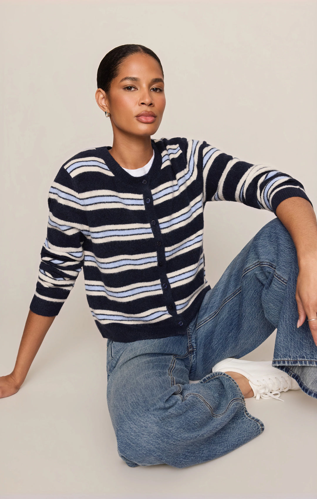 Z-Supply Women's Medina Cozy Stripe Cardigan - Eclipse - Sun Diego Boardshop