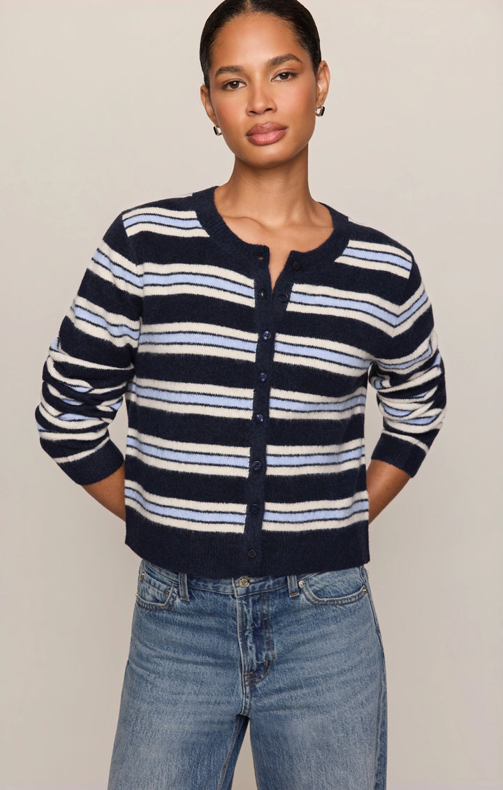Z-Supply Women's Medina Cozy Stripe Cardigan - Eclipse - Sun Diego Boardshop