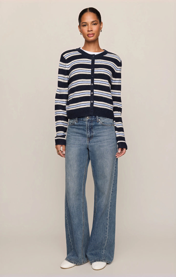 Z-Supply Women's Medina Cozy Stripe Cardigan - Eclipse - Sun Diego Boardshop