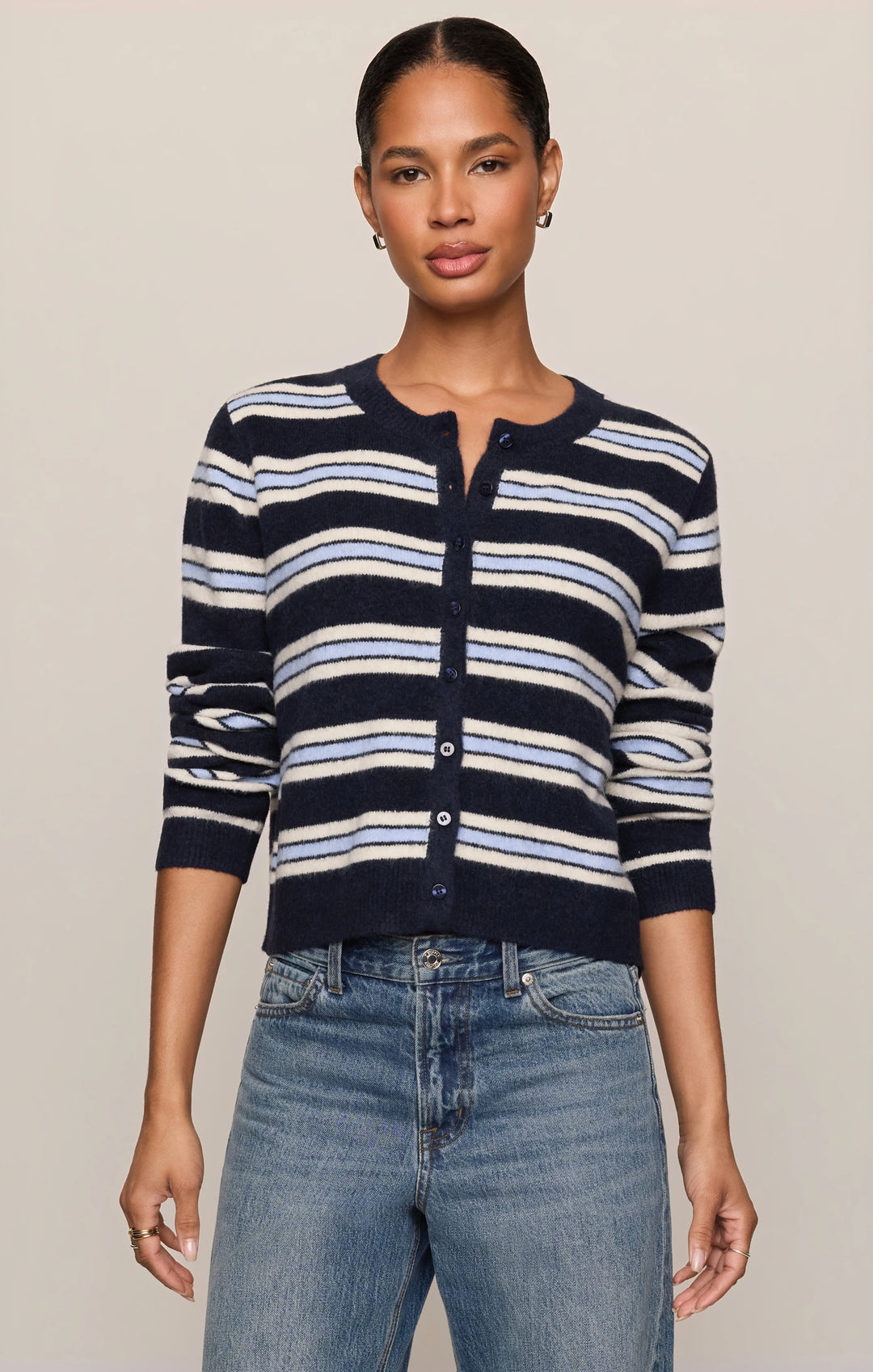 Z-Supply Women's Medina Cozy Stripe Cardigan - Eclipse - Sun Diego Boardshop