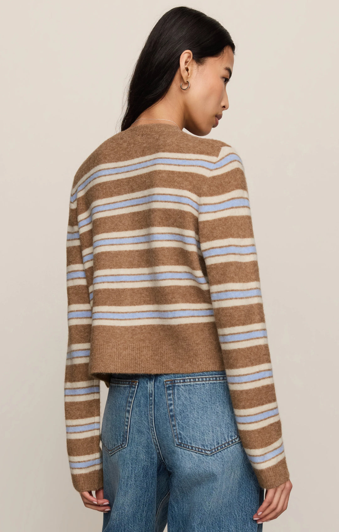 Z-Supply Women's Medina Cozy Stripe Cardigan - Golden Caramel - Sun Diego Boardshop