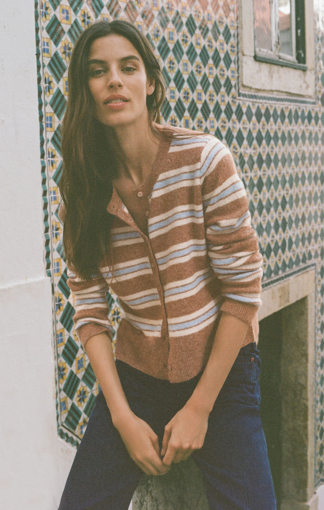 Z-Supply Women's Medina Cozy Stripe Cardigan - Golden Caramel - Sun Diego Boardshop