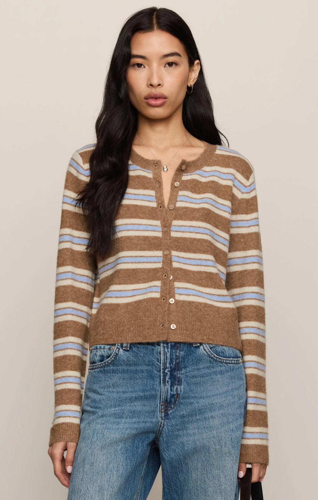Z-Supply Women's Medina Cozy Stripe Cardigan - Golden Caramel - Sun Diego Boardshop