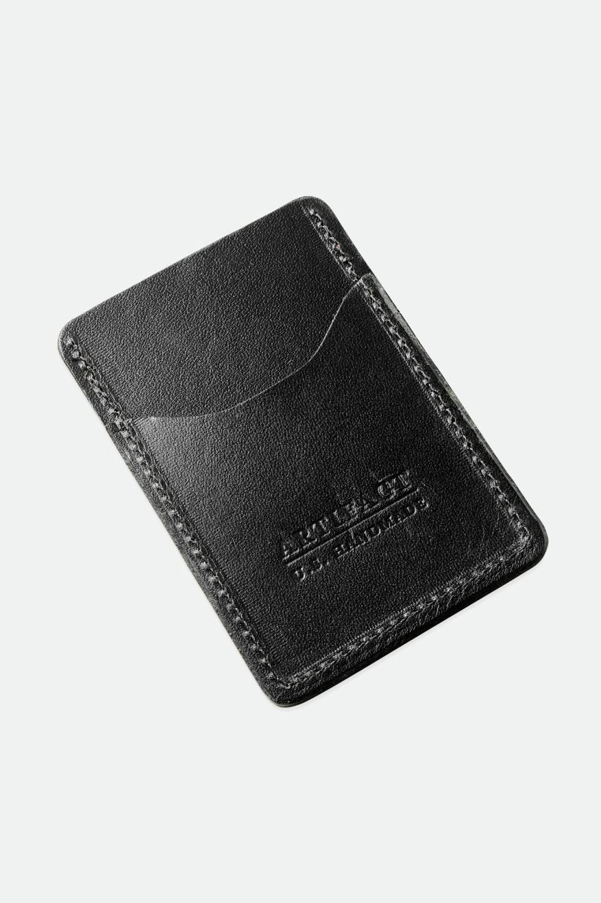 Brixton x Artifact Leather Card Holder Wallet - Black - Sun Diego Boardshop