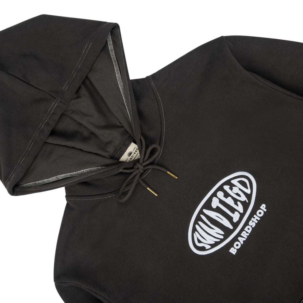 SunDiego Oval Contrast Hoodie - BLACK - Sun Diego Boardshop