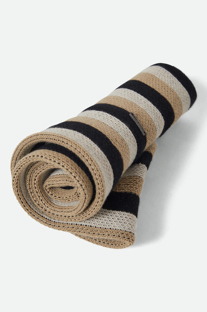 Brixton Lisboa Knit Packable Bucket Hat - Black/Sand/Whitecap - Sun Diego Boardshop