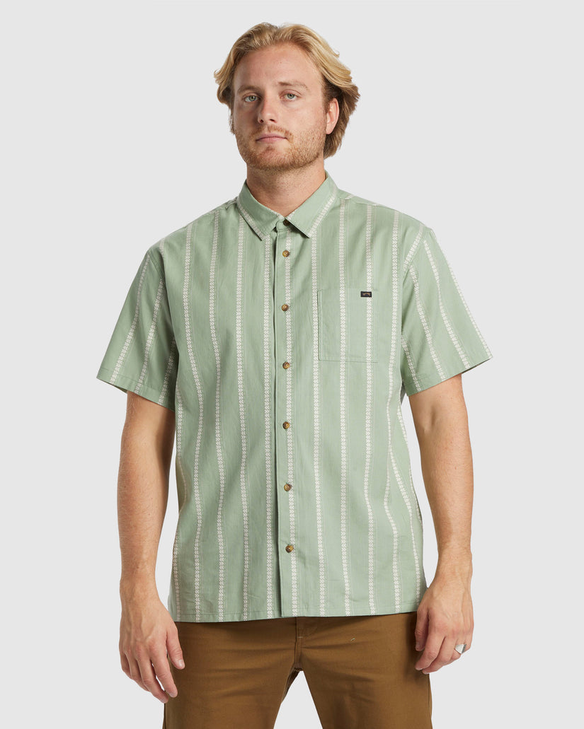 Billabong Sundays Jacquard Short Sleeve Shirt - MIST GREEN - Sun Diego Boardshop