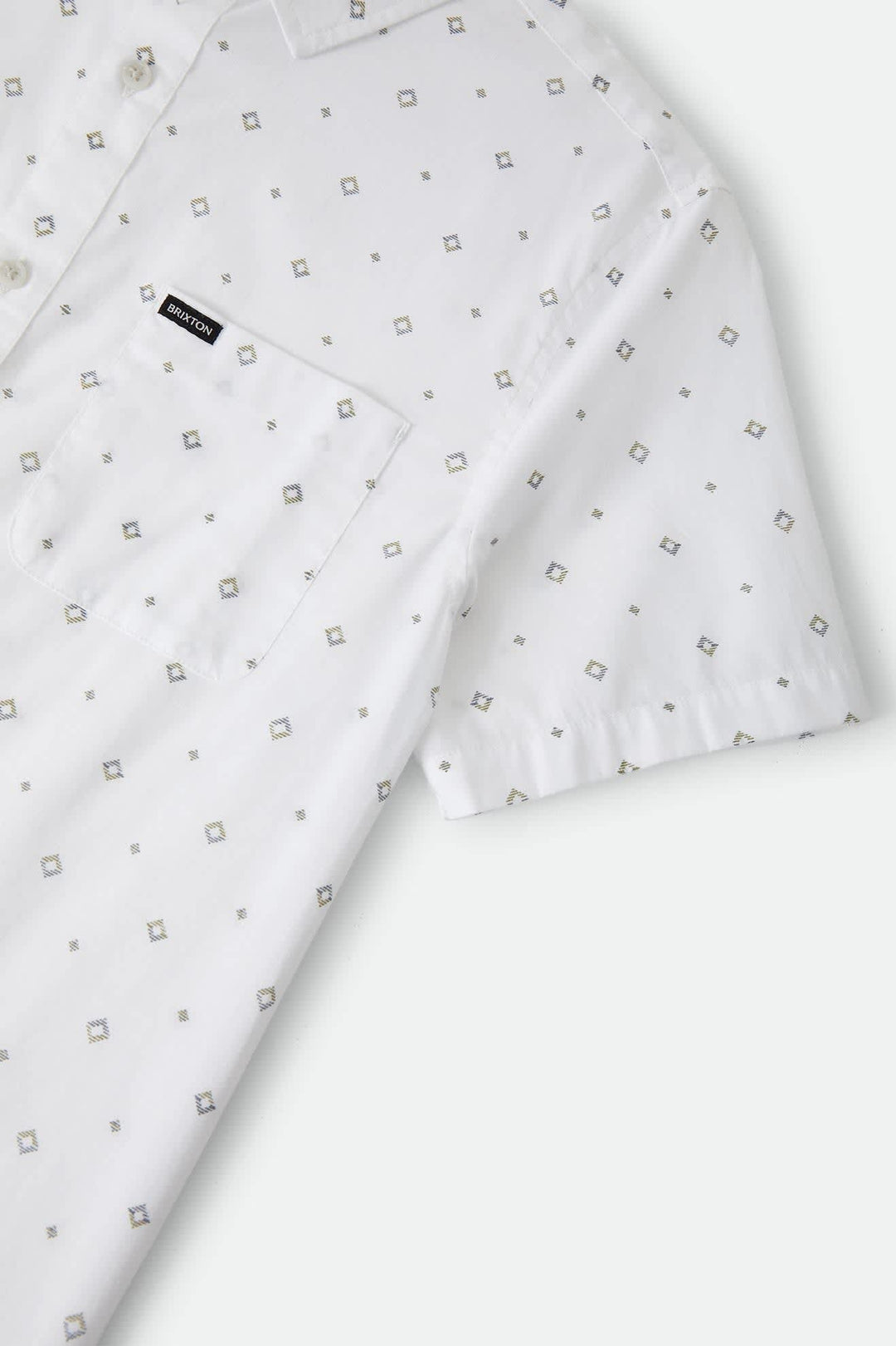 Brixton Men's Charter Print Shirt - White/Geo - Sun Diego Boardshop