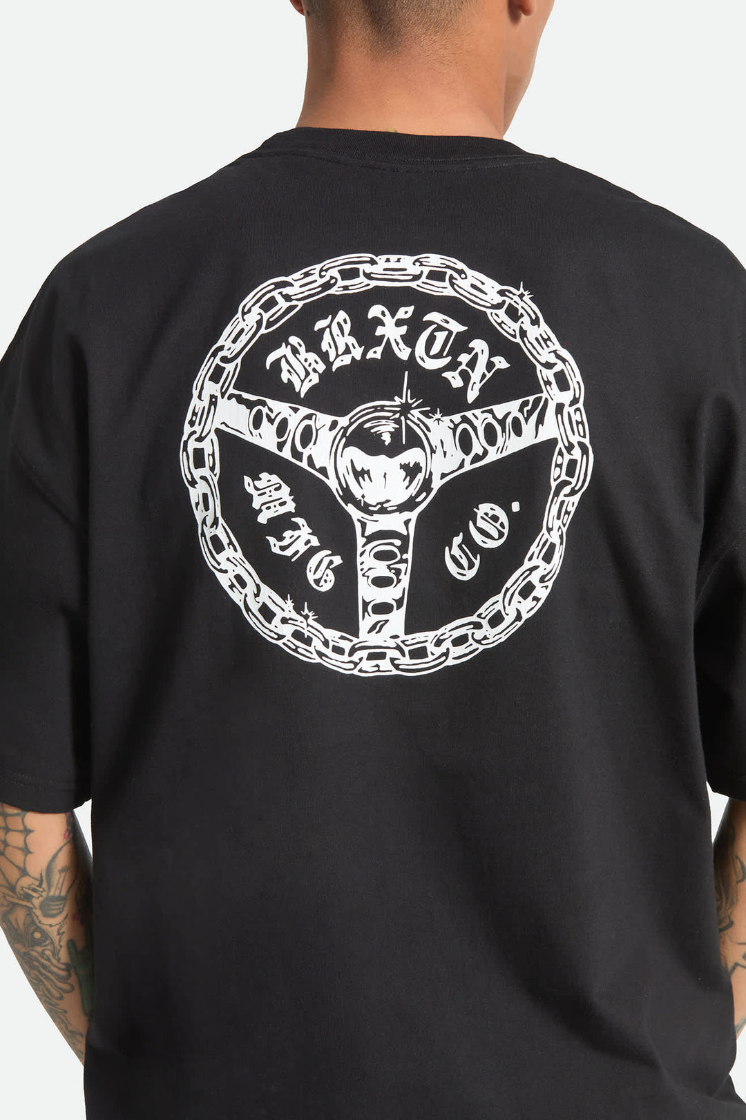 Brixton Men's Drive Short Sleeve Oversized T-Shirt - Black - Sun Diego Boardshop