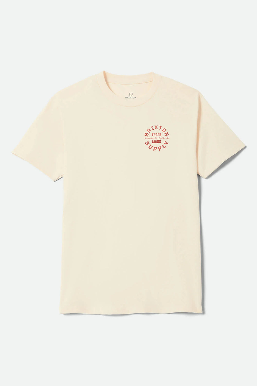 Brixton Men's Oath V Standard T-Shirt - Cream/Brick Red - Sun Diego Boardshop
