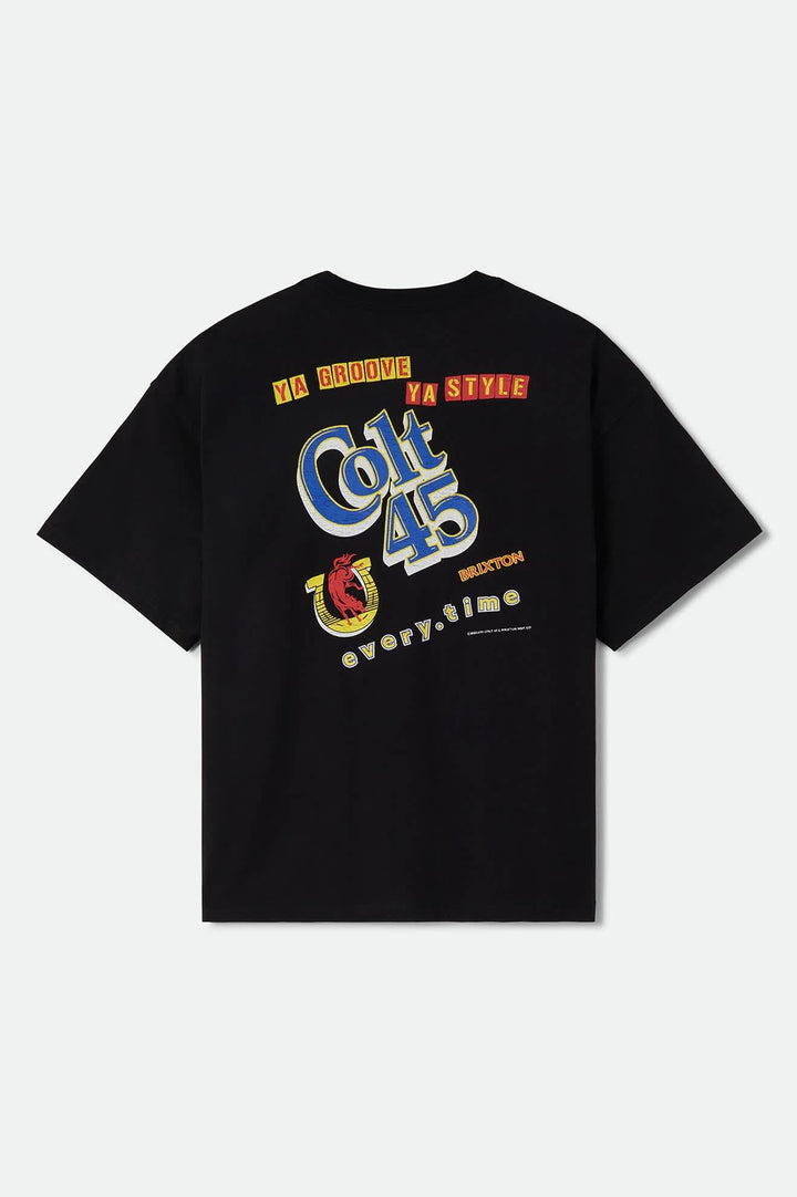Brixton Men's Colt 45 Everytime Short Sleeve Oversized T-Shirt - Black - Sun Diego Boardshop