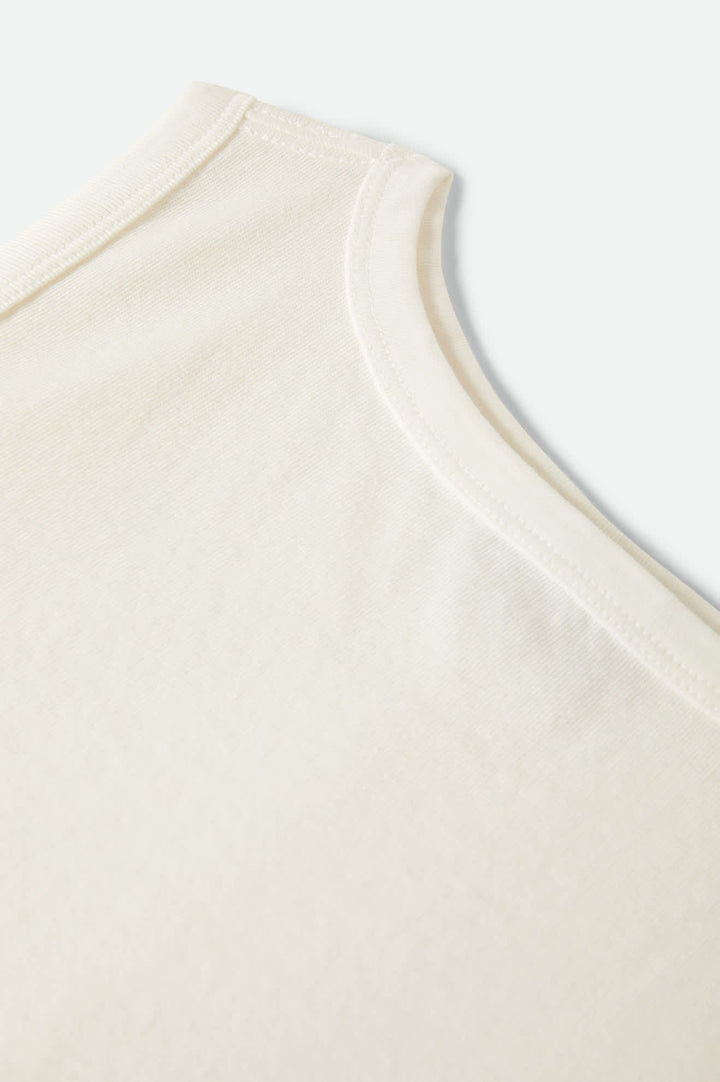 Brixton Women's Carefree Organic Garment Dye Cropped Tank - Off White - Sun Diego Boardshop