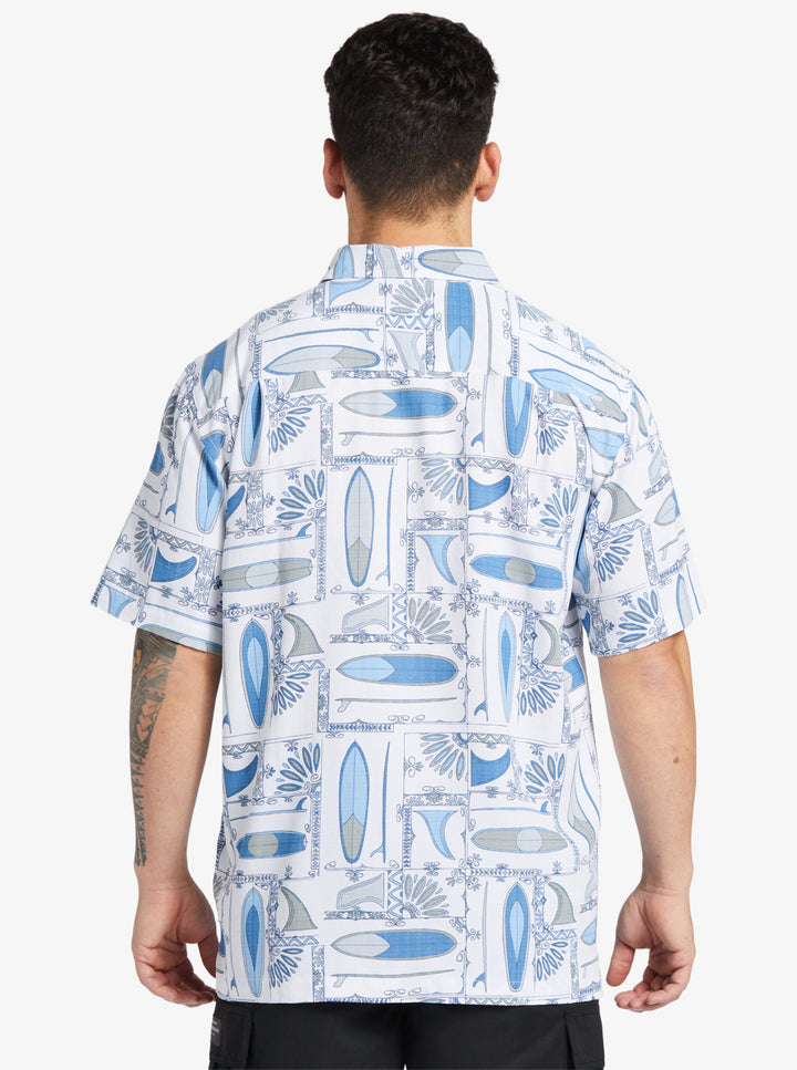 Quiksilver Waterman Long Boards Woven Shirt - White - Sun Diego Boardshop